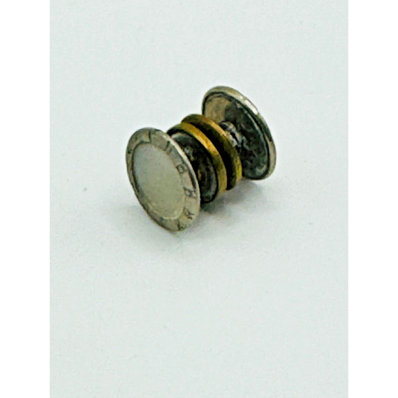 Mother of Pearl Octagon Snap Style Vintage Edwardian Cuff Links - Picture 7 of 8